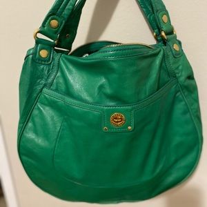 Leather satchel with small wallet